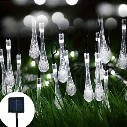 Solar Led Fairy Lights - Colourful Drop Lights For Garden  Patio And Decoration