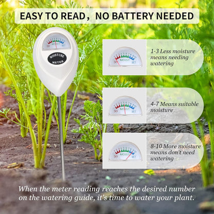 Soil Moisture Meter for Precise Moisture Measurement in Soil - Ideal for Plant Care