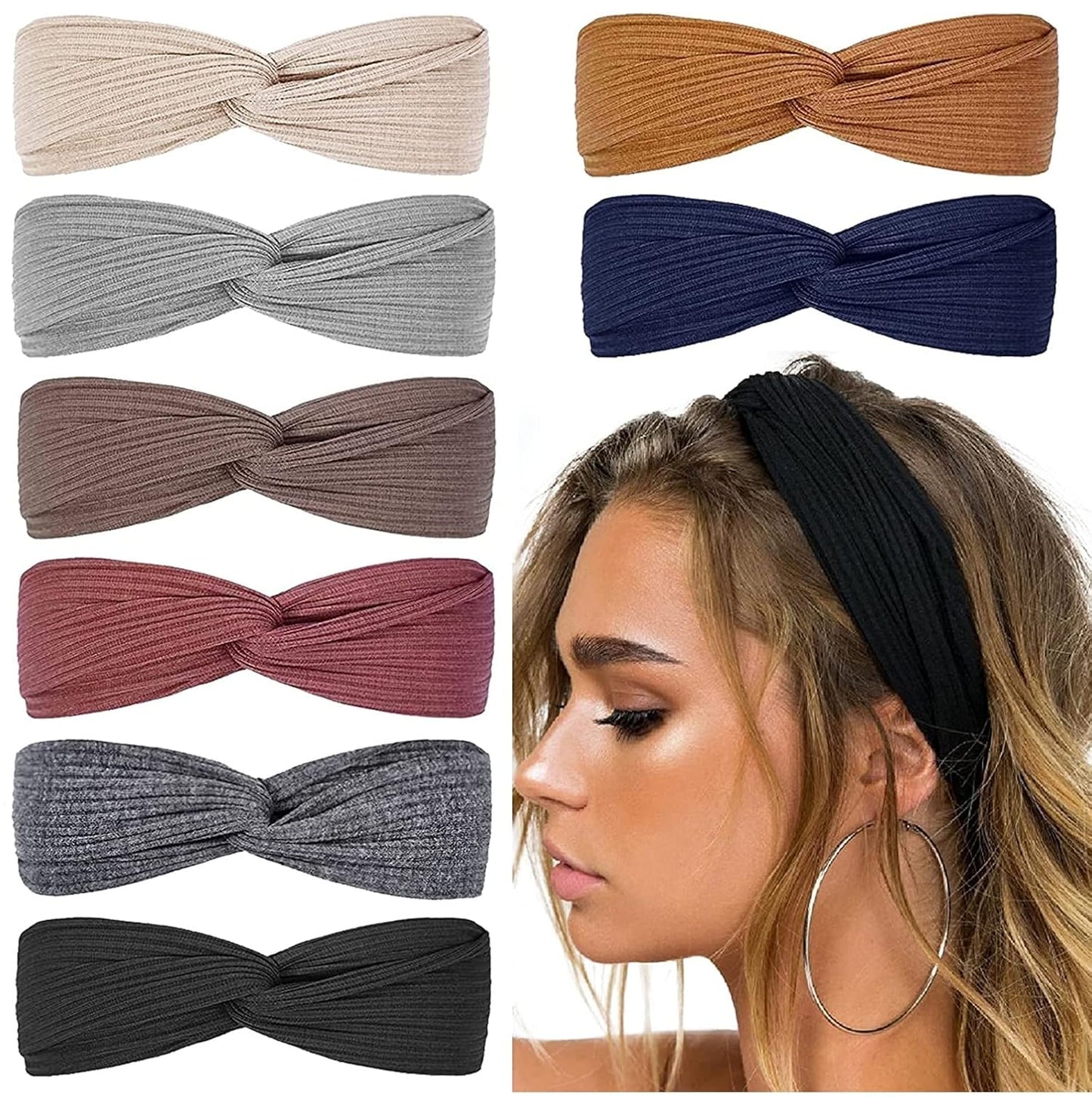 Ribbed Twist Headbands – Boho Design