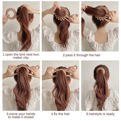Stylish Bird's Nest Hair Clips – Set of 3