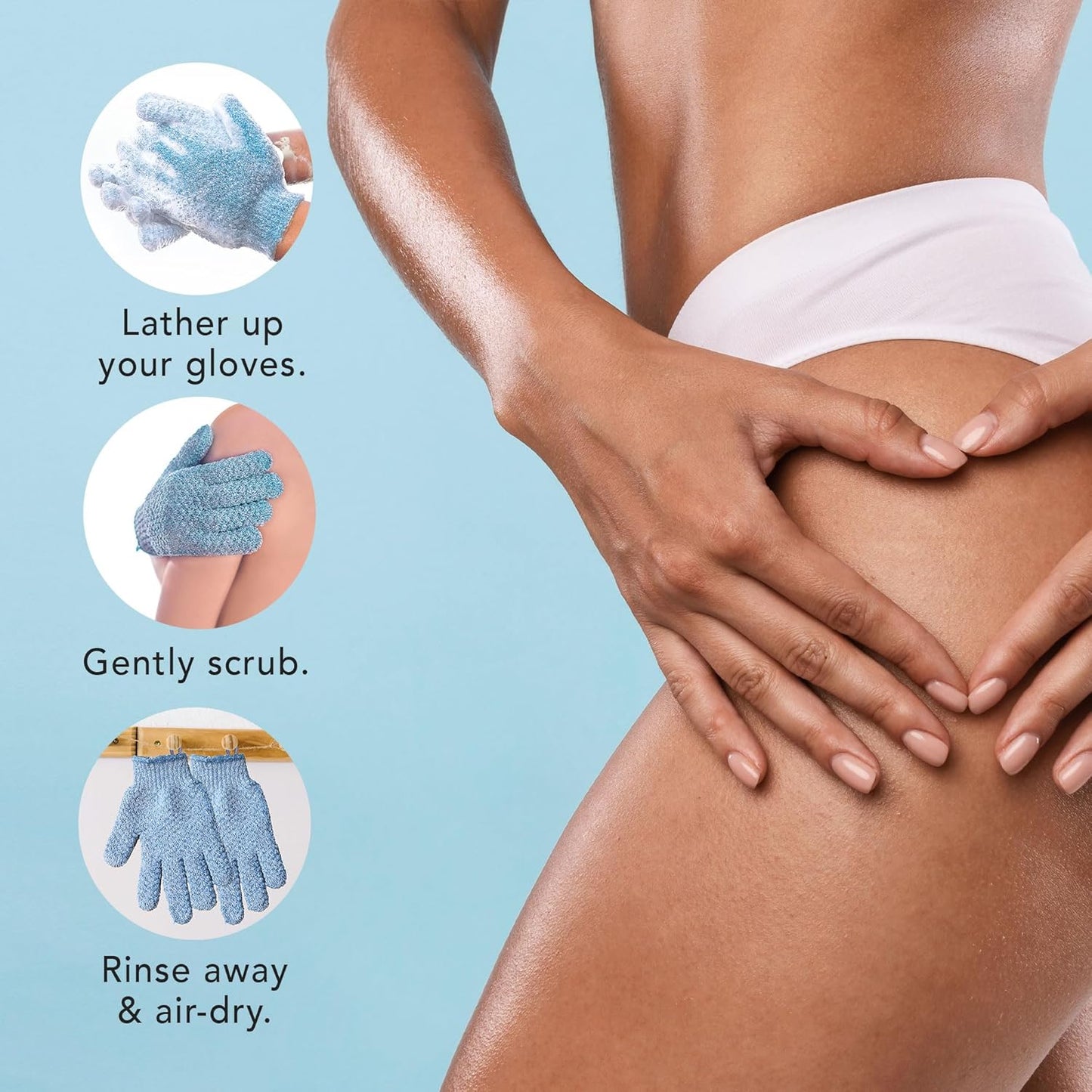 Exfoliating Bath Gloves – Set of 2