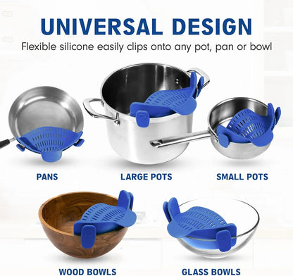 Silicone Strainer With Clip - Heat - Resistant Drip Tray For Food