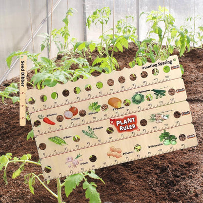 Wood Planting Ruler - Multifunctional Seed Measuring Tool for Garden