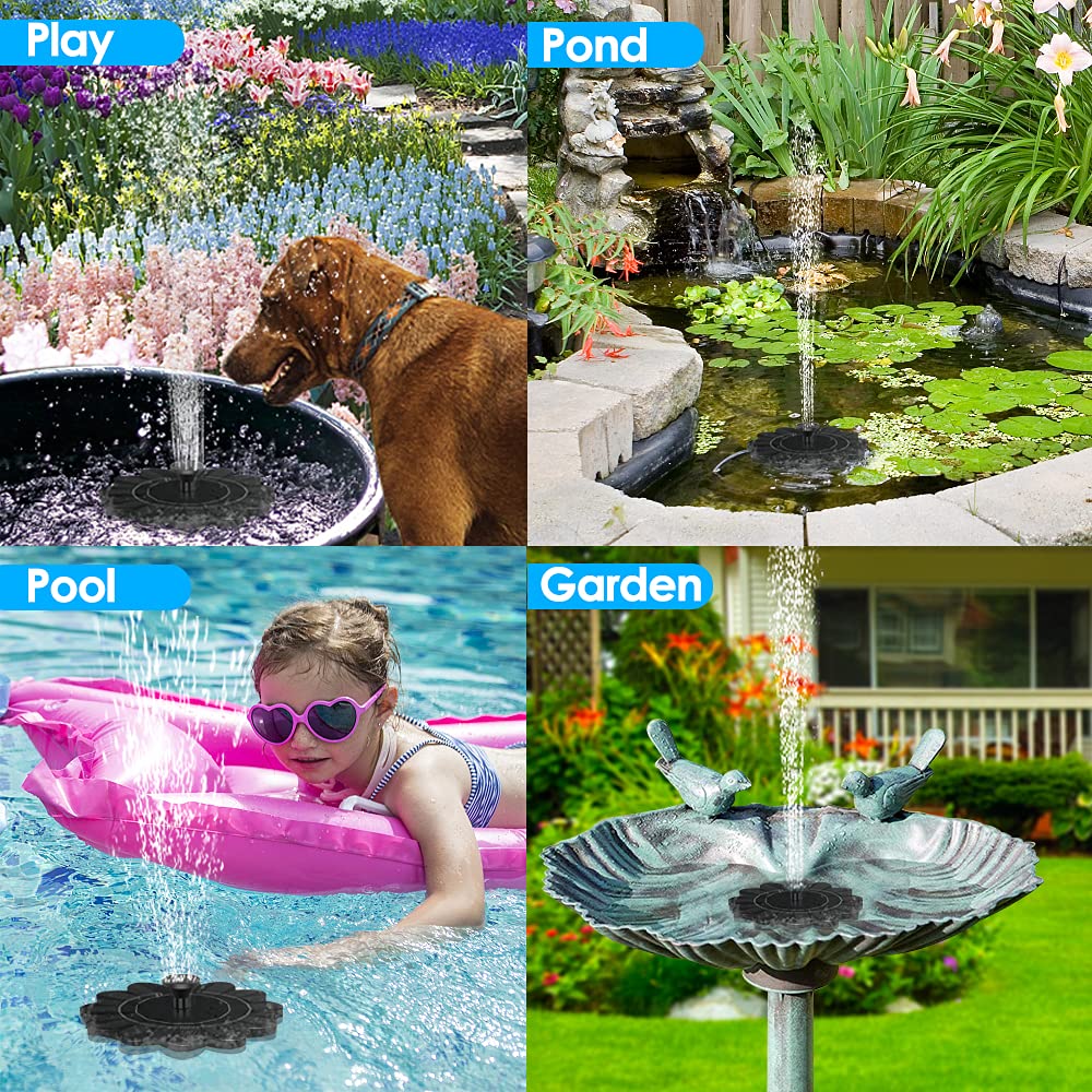 Solar - Powered Fountain for the Garden - Flower Design Water Fountain for Ponds and Pools