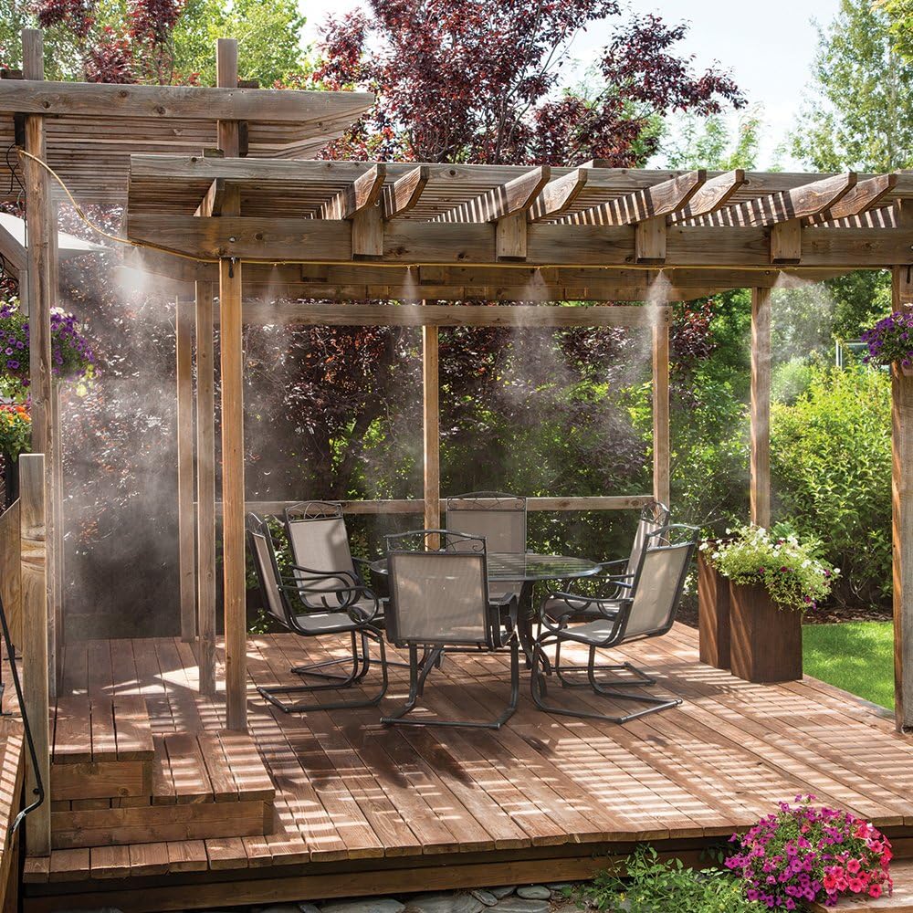 Spray Irrigation System - Water Hose with Spray Nozzles for Cooling Refreshment in the Garden