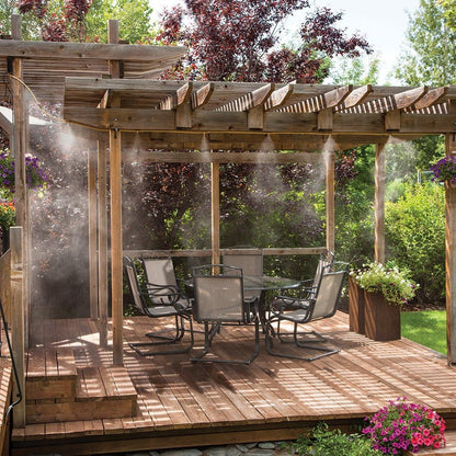 Spray Irrigation System - Water Hose with Spray Nozzles for Cooling Refreshment in the Garden