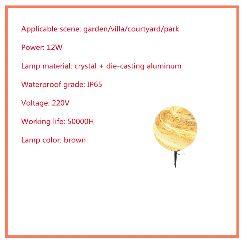 Solar Lawn Light - Led Garden Globe Outdoor Light  Weatherproof For Garden  Patio