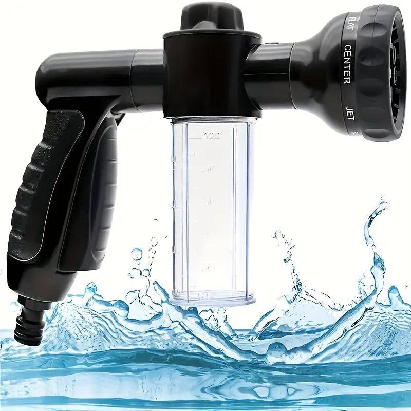 Multifunctional Car Wash Gun - Spray Gun with Microfibre Attachment for Thorough Cleaning