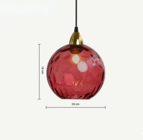 Spherical Glass Pendant Light