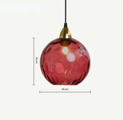 Spherical Glass Pendant Light