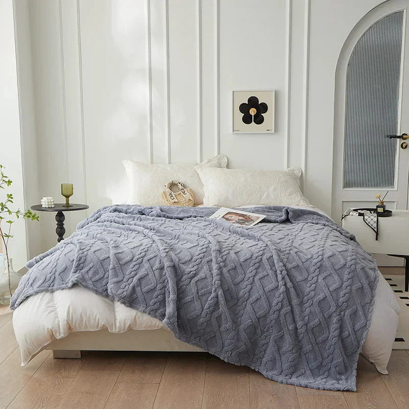 Double-Sided Cozy Wool Blanket