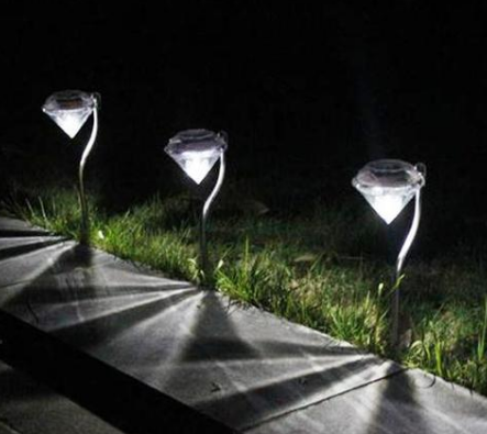 Diamond - Shaped Solar Garden Light - Led Lamps For Outdoor Use For Decoration And Lighting