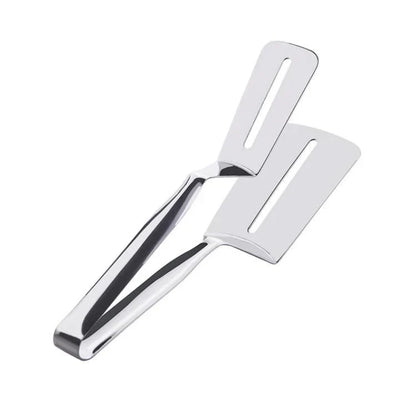 Double - Sided Stainless Steel Turner With Non - Slip Handle - Ideal For Grilling And Roasting