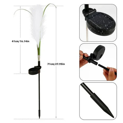 Decorative Rattan Garden Lighting - Solar Lamp In Grass Design For Outdoor Use
