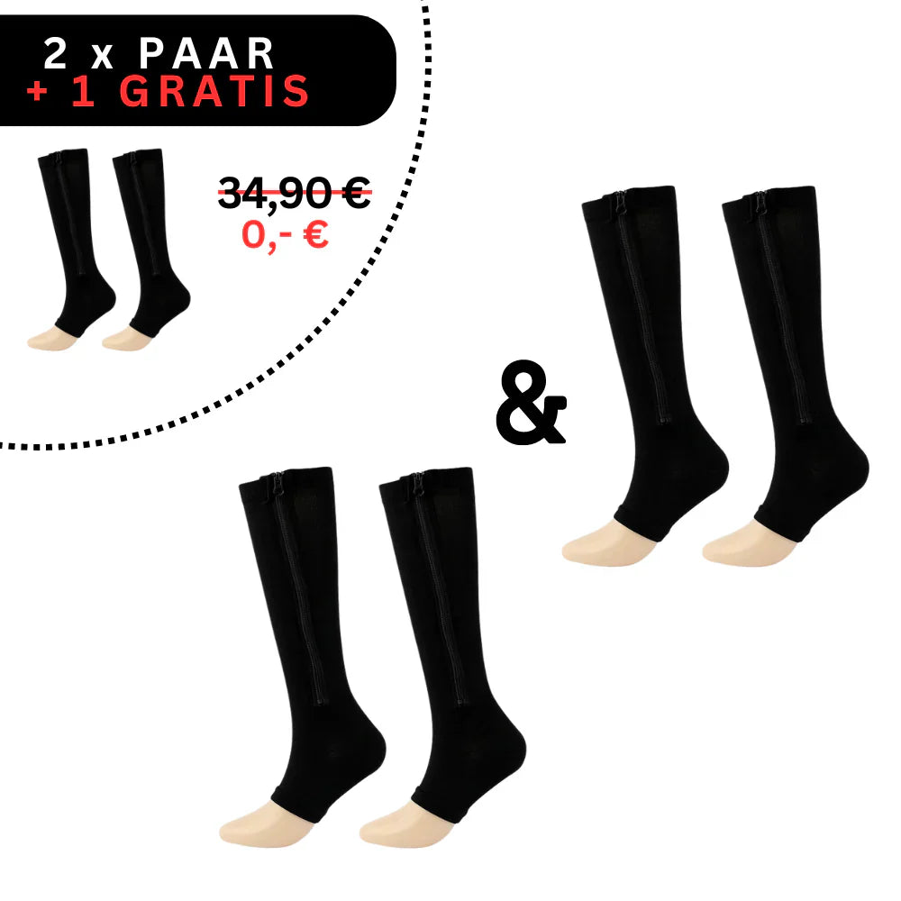 Comfortable Compression Socks with Zipper