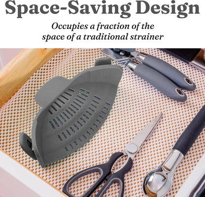Silicone Strainer With Clip - Heat - Resistant Drip Tray For Food