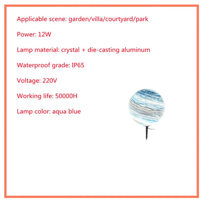 Solar Lawn Light - Led Garden Globe Outdoor Light  Weatherproof For Garden  Patio