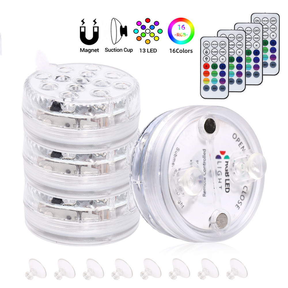 Underwater Led Light With Remote Control - Rgb Multicolour Pool Lighting For Bathrooms And Ponds
