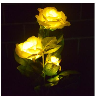 Solar - Powered Rose Lights - Garden Plug with Solar Panel for Decorative Lighting