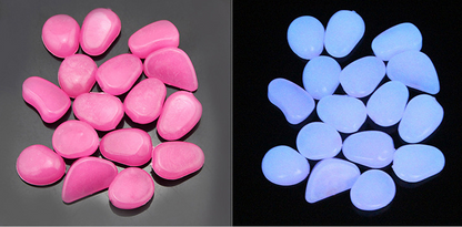 Luminous Stones for Garden & Decoration - Phosphorescent Pebbles in Various Colours