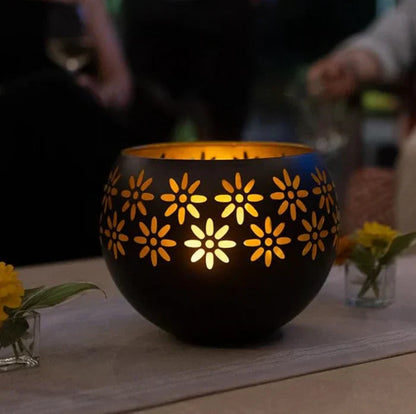 Flower Pattern Candle Lamp - Decorative LED Table Lamp For Stylish Lighting