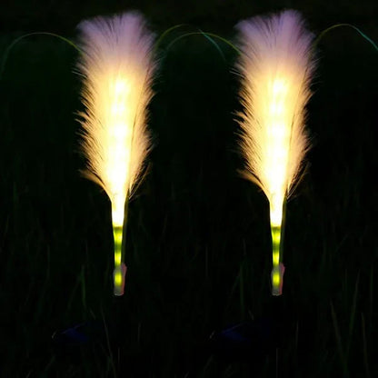 Decorative Rattan Garden Lighting - Solar Lamp In Grass Design For Outdoor Use