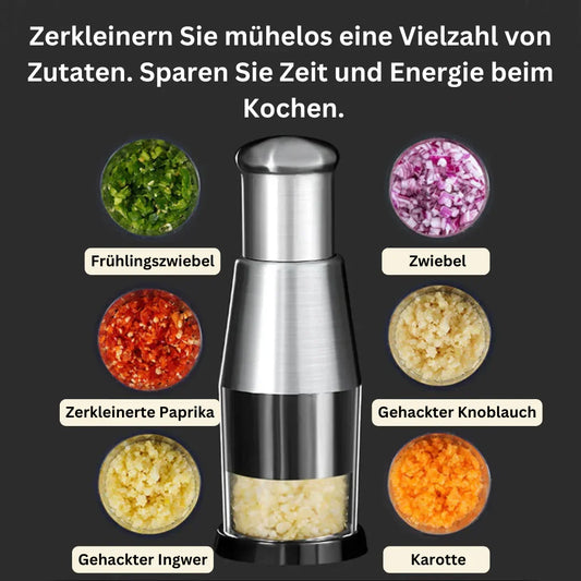 Multifunctional Garlic And Vegetable Chopper - Stainless Steel Chopper For Quick Cutting