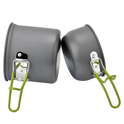 Camping Cookware Set with Stainless Steel Cutlery and Carrying Bag