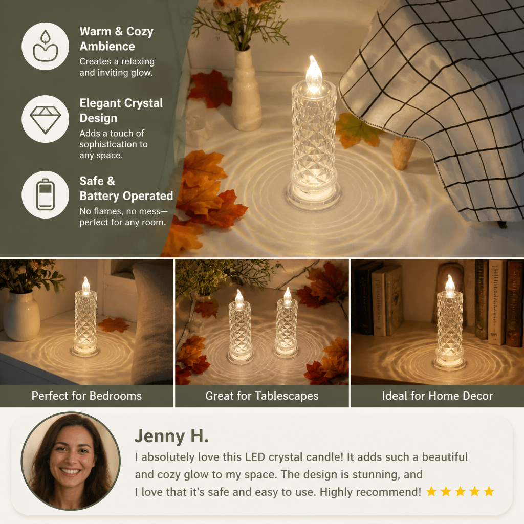 LED Crystal Candle Light