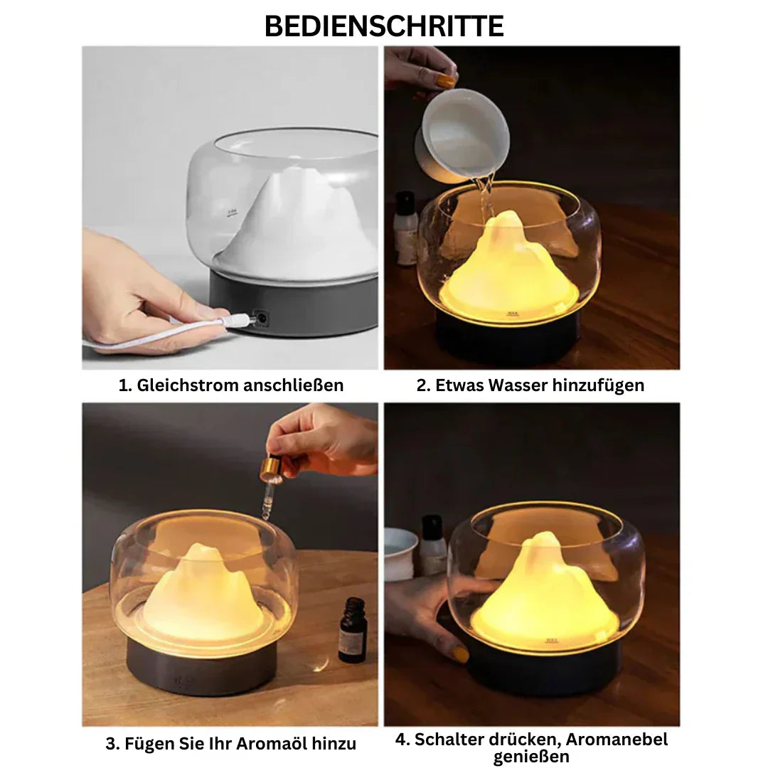 Aromatherapy Humidifier - Elegant Ultrasonic Diffuser with Led & Scented Oil Function