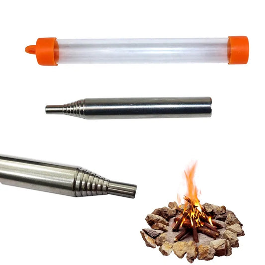 Survival Blowpipe for Campfires & Outdoor Cooking
