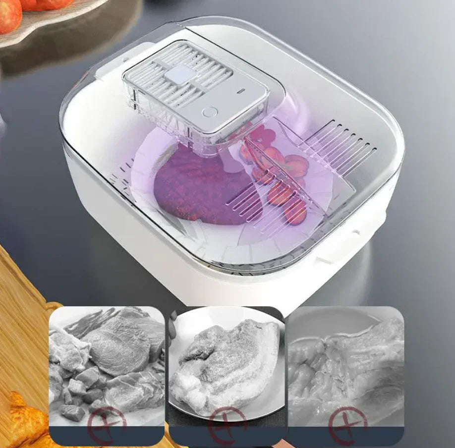 Multifunctional Fruit And Vegetable Cleaning Box - Automatic Cleaner With Drainer Basket And Storage Lid