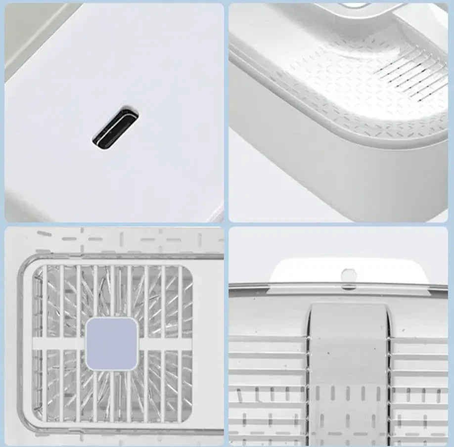 Multifunctional Fruit And Vegetable Cleaning Box - Automatic Cleaner With Drainer Basket And Storage Lid