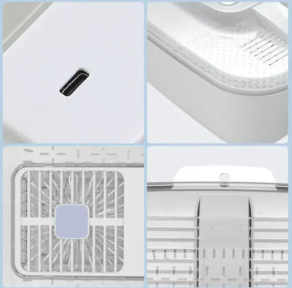 Multifunctional Fruit And Vegetable Cleaning Box - Automatic Cleaner With Drainer Basket And Storage Lid