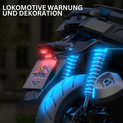 Wireless LED Motorbike Tail Light - Rechargeable Remote Control For Brake And Warning Light