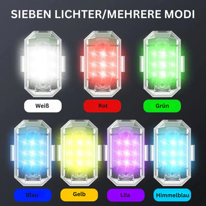 Wireless LED Motorbike Tail Light - Rechargeable Remote Control For Brake And Warning Light