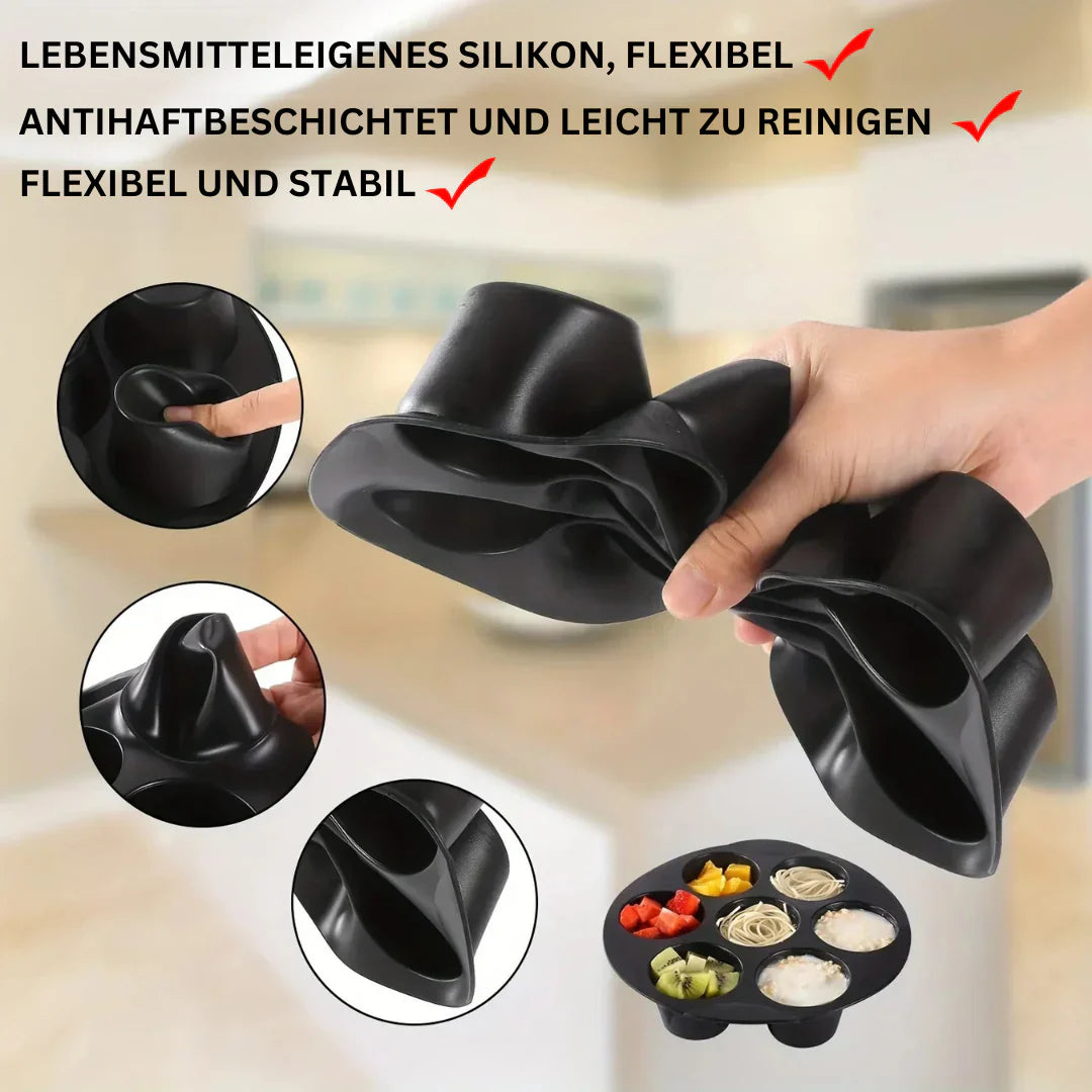Silicone Muffin Tin for Hot Air Fryer - Non - Stick & Flexible for Muffins , Cupcakes & Snacks