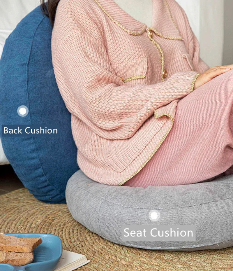 Round Meditation and Yoga Cushion - Comfortable Floor Cushion for Relaxation & Comfort