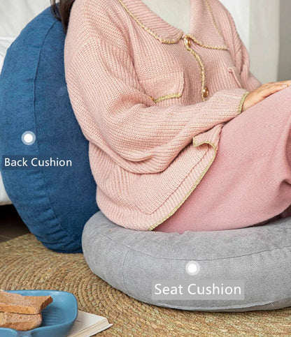 Round Meditation and Yoga Cushion - Comfortable Floor Cushion for Relaxation & Comfort