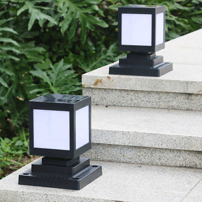 Solar Led Garden Lantern In Square Design - Decorative Outdoor Lighting For Paths And Patios