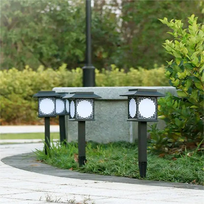 Solar Led Garden Lamp - Large Square Lamp With Warm Light And Dual Use