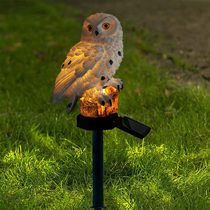 Solar Garden Light Owl - Led Outdoor Light For Garden Patio And Balcony  Weatherproof