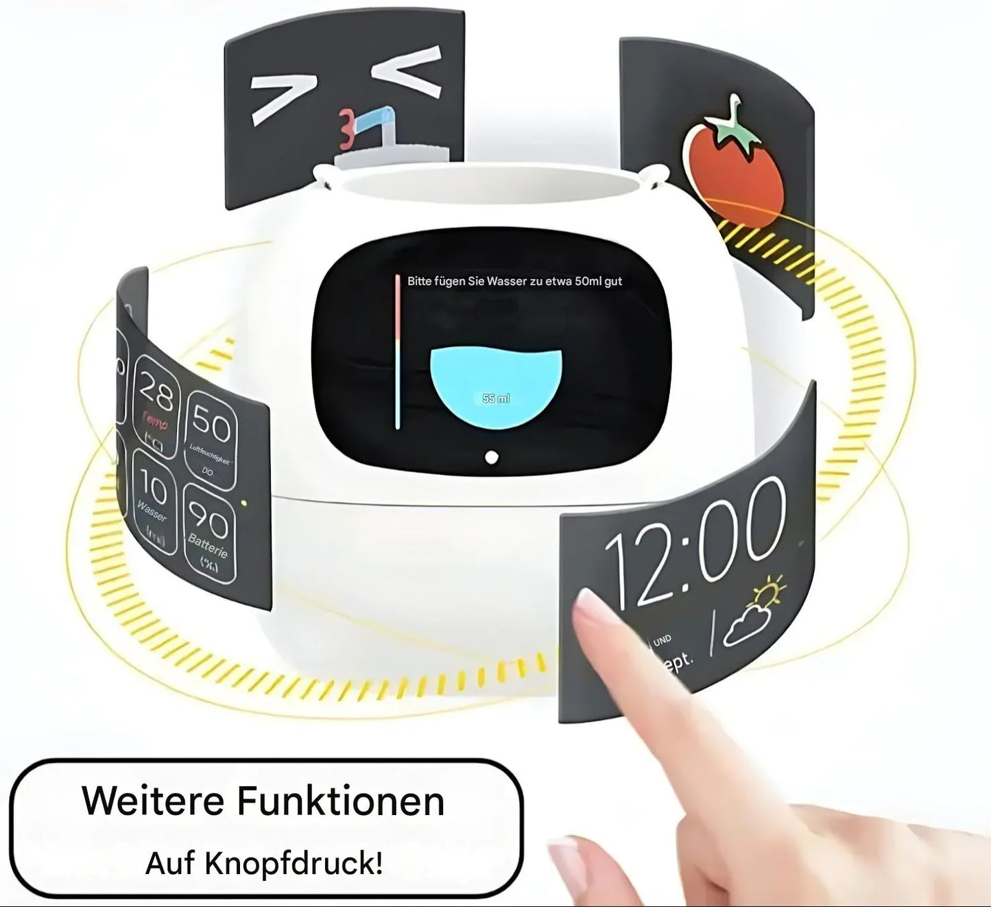 Automatic Smart Flower Pot with Watering System and Led Lights