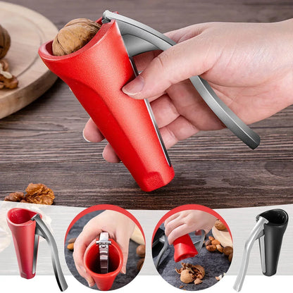 Ergonomic Nutcracker with Lever Mechanism - Robust Walnut & Hazelnut Opener
