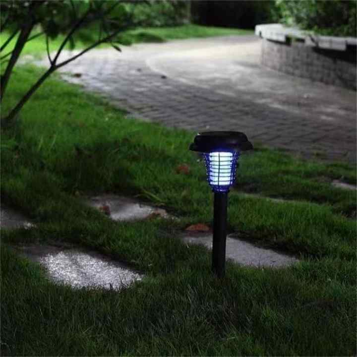 Solar Insect Killer With Led Light - Waterproof Garden Light For Mosquito Repellent