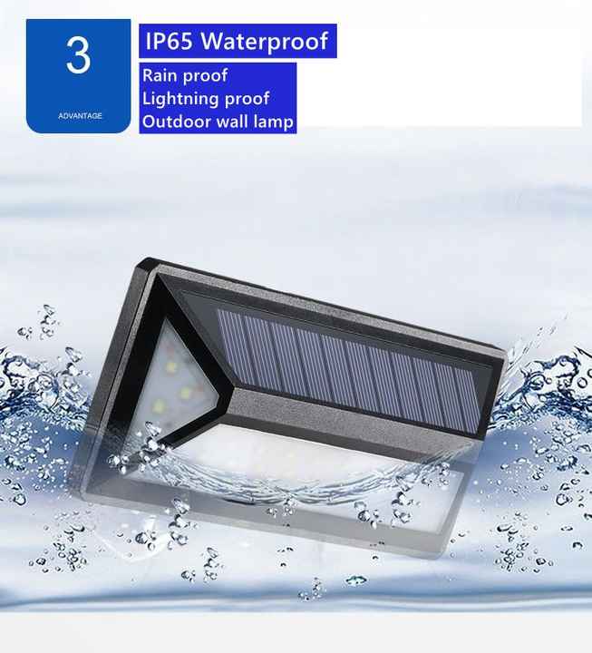 Modern Solar Led Wall Light For Outdoors - Waterproof Façade Lighting With Motion Detector
