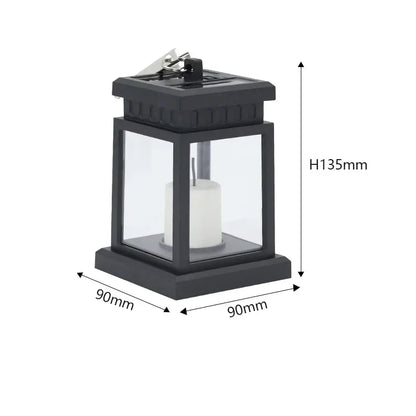 Solar Lantern With LED Candle - Hanging Lamp For Garden & Terrace , Decorative Light For Outdoor Use