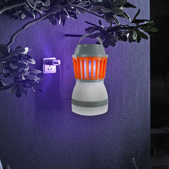 Solar Led Mosquito Lamp With Integrated Lantern - Effective Insect Protection And Lighting For The Garden And Camping