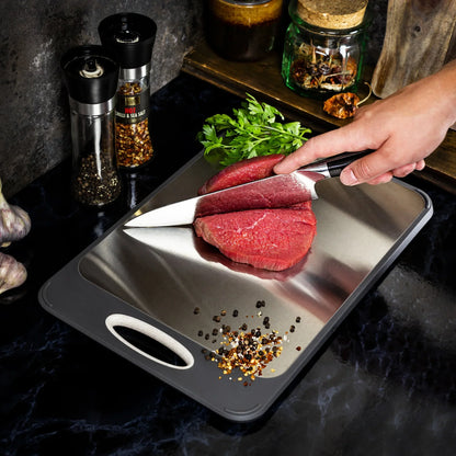 Hygienic Stainless Steel Cutting Board With Non - Slip Handle For Precise Cutting