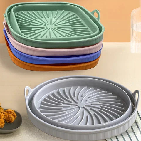 Heat - Resistant Silicone Insert For Hot Air Fryers with Non - Stick Coating